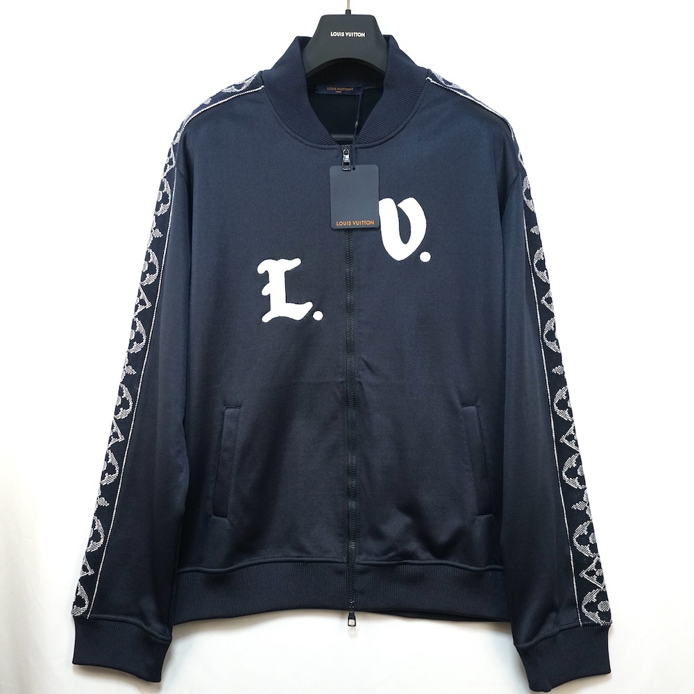 2021AW LOUISVUITTON ルイヴィトン LV Flower Band Track Top フラワー バンド トラック ジャケット ネイビー 5Lサイズ RM241MQ ZSC HQY45W