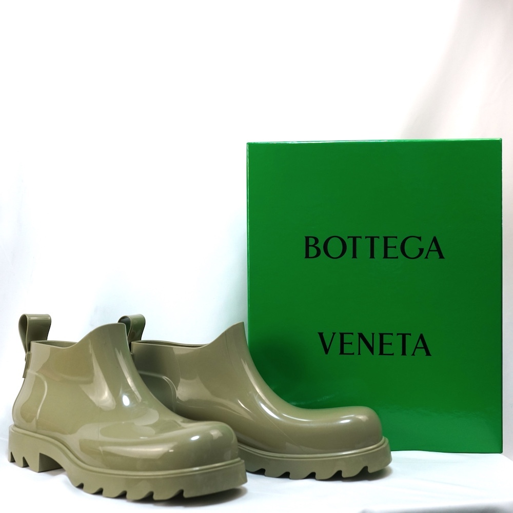 BOTTEGA VENETA ボッテガヴェネタ ラバー ブーツ SHINY RUBBER シャイニーラバー トラバーチン 45サイズ（約30cm）680510 V1AJ0 3025