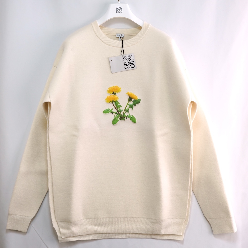 LOEWE ロエべ PISSENLIT SWEATER プリンテッド セーター ホワイト Mサイズ H526Y14KDP