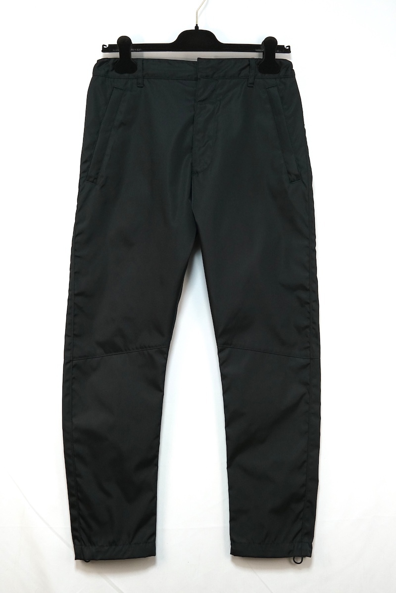 PRADA Re-Nylon プラダ リナイロン ナイロンパンツ ブラック トライアングル 三角ロゴ 44サイズ SPH66 S202 1WQ8