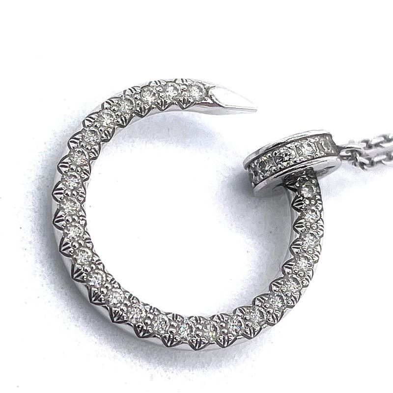Cartier Juste un Clou necklace diamonds カルティエ ジュスト アン クル ネックレス K18 WG ホワイトゴールド ダイヤモンド B7224897