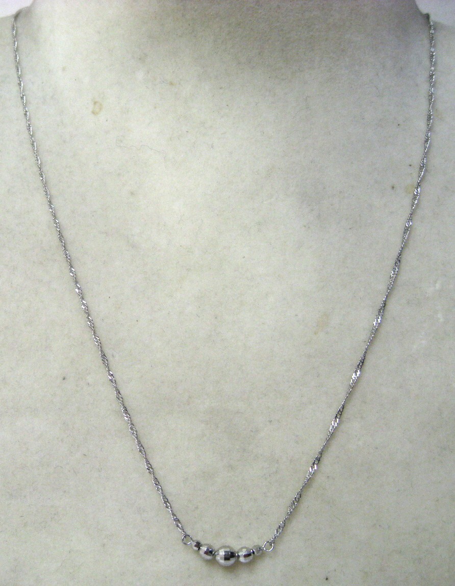 【東京 谷中 質屋おぢさん】極美品 Pt999純プラチナ スクリュー ネックレス42cmミラーボール５ヶプチ