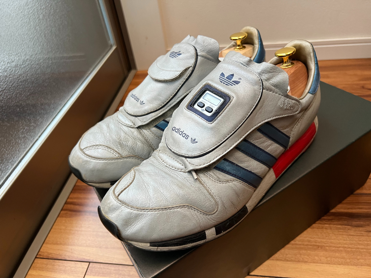 稀少な1999年製 日本限定 600足 ADIDAS MICRO PACER アディダス マイクロペーサー カンガルー レザー SILVER シルバー 銀 US9.5