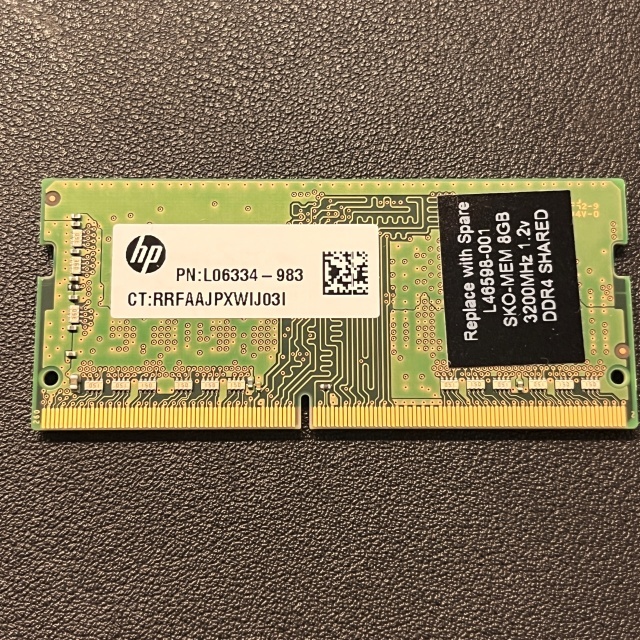 【中古】hp 8GB L06334-983 DDR4-3200MHz