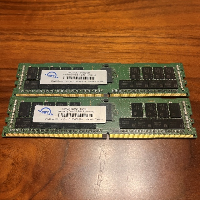 【中古】OWC 64GB (32GB 2枚) 　OWC3R2D42R432GB