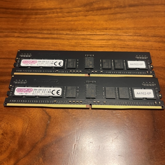 【中古】CENTURY 64GB (32GB 2枚) 　DDR4-3200　CB32G-D4RE320082