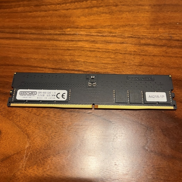 【中古】CENTURY DDR5-4800　32GB CB32G-D5U4800