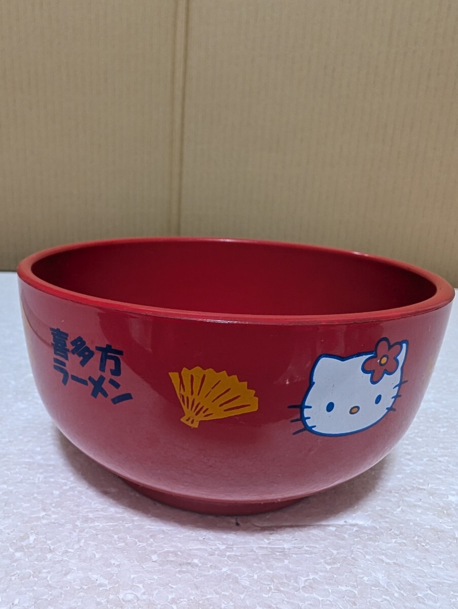 1997年 当時物 御当地キティ 喜多方ラーメン どんぶり サンリオ SANRIO HELLOKITTY コラボグッズ