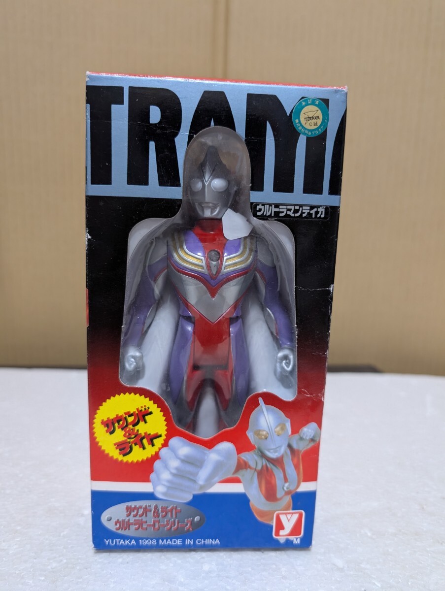 1996年 絶版フィギュア ユタカ サウンド&ライトウルトラヒーローシリーズ ULTRAMAN ウルトラマンティガ フィギュア YUTAKA 動作しません