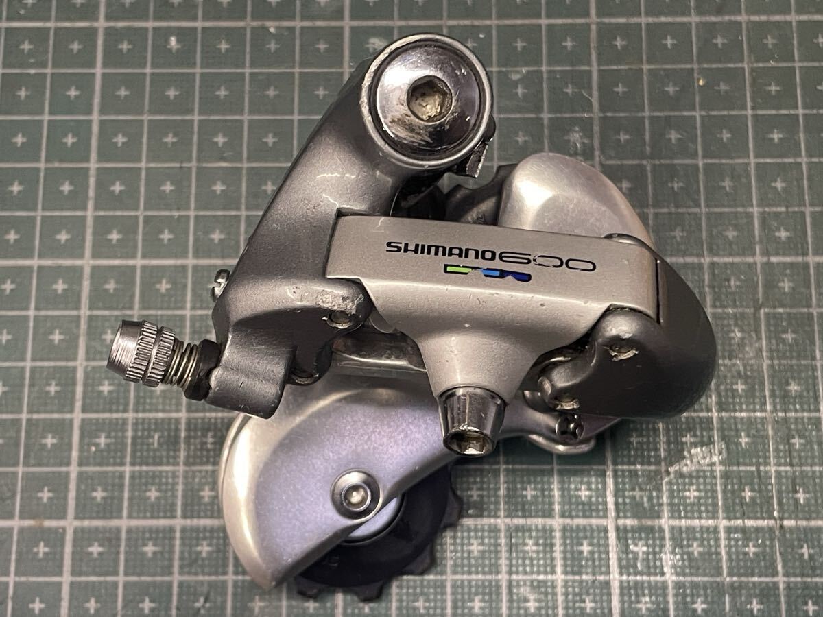 中古品 Shimano 600 ULTEGRA RD-6400 SS 7/8S 1987年購入 新品11Tプーリー(Y5TT98020)交換済 クリーニング済 箱、説明書無し