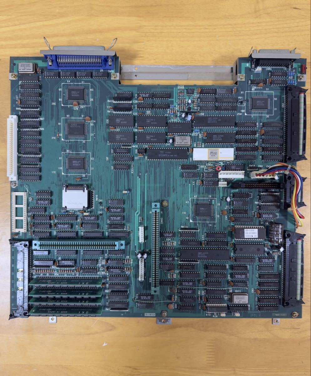 OKI PC-7282TB 搭載 大型メインボード 基板一式 ジャンク品｜NEC チップ多数搭載｜バックアップ電池腐食なし｜通電時ランプ点灯確認済