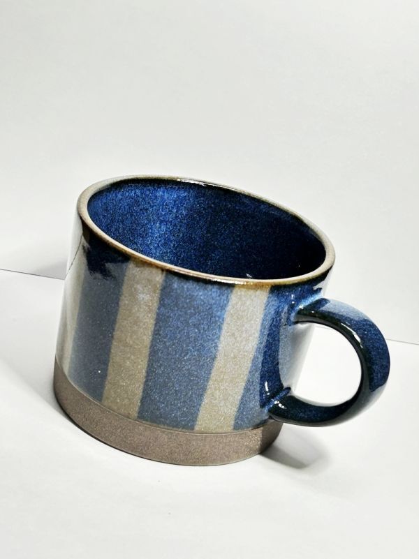 マグカップ 日本製 美濃焼 ストライプマグ ネイビー おしゃれ 和食器 茶器 陶芸 焼き物 コーヒーカップ コップ マグ カフェ