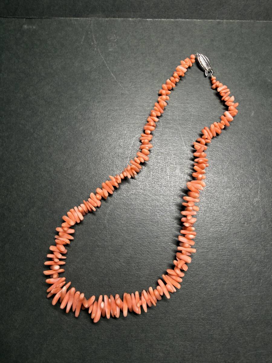 ★コレクター必見 ビンテージ GSILVER刻印有 珊瑚？ ネックレス レディース アクセサリー コレクション Se933