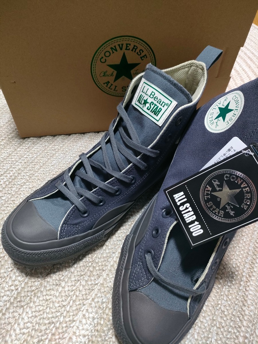 新品 未使用 CONVERSE コンバース オールスター L.L.BEAN HI 26.5cm US8 ストーングレー ハイ ALL STAR エルエルビーン コラボ 撥水