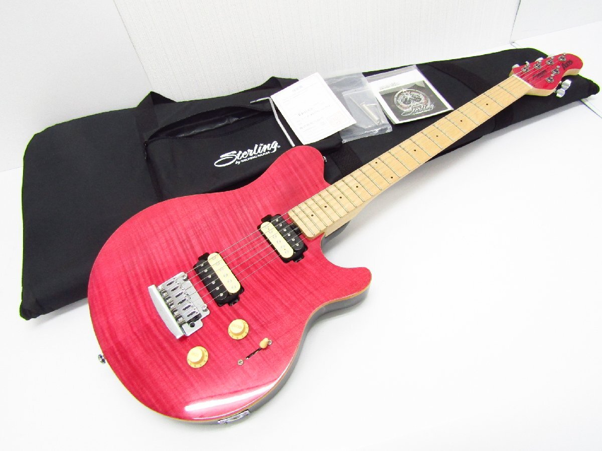 Sterling SUB AX3FM エレキギター 純正ソフトケース付き ▼G5107