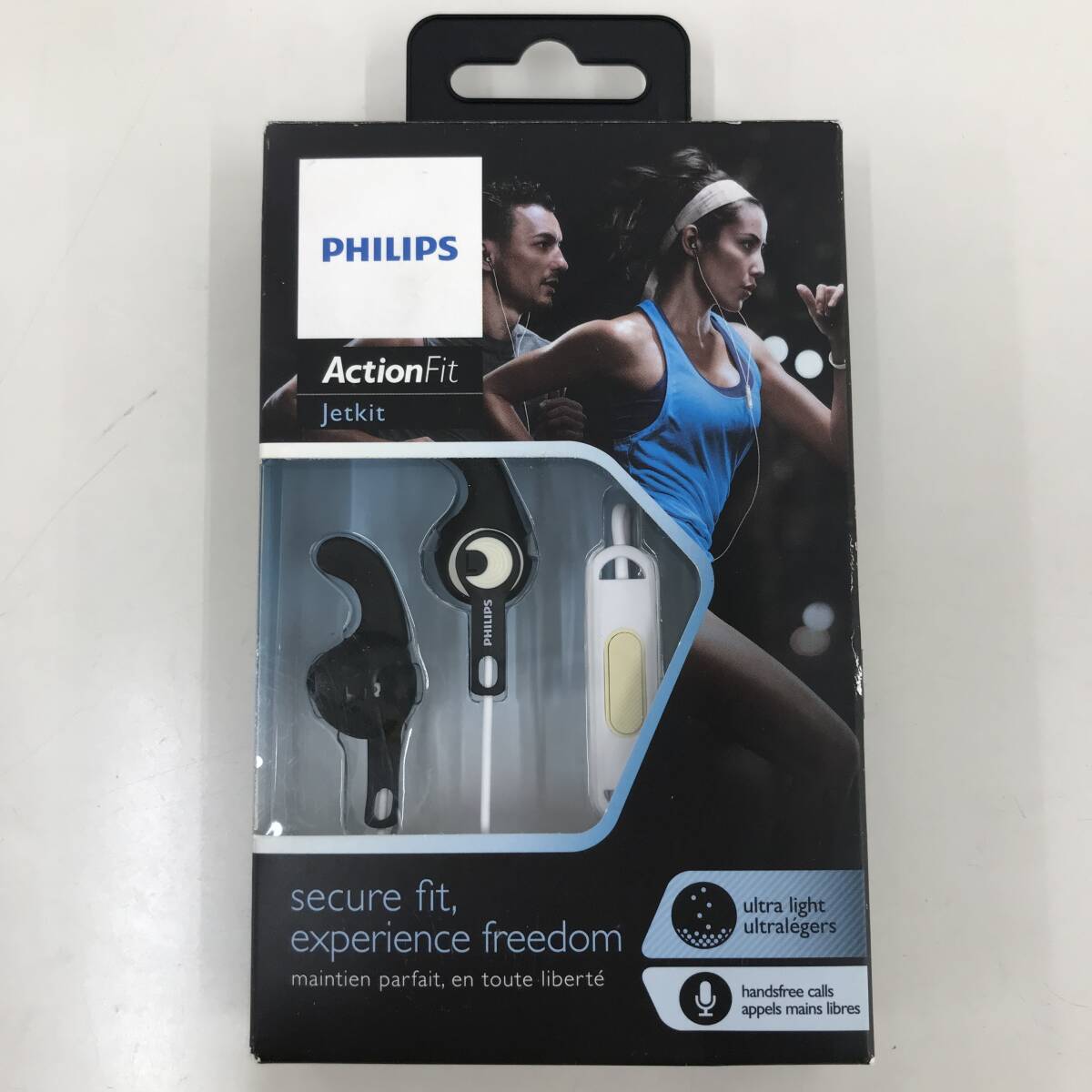 PHILIPS フィリップス イヤホン イヤフォン 1.2ｍ マイク ハンズフリー Action Fit 運動 SHQ1305WS /00