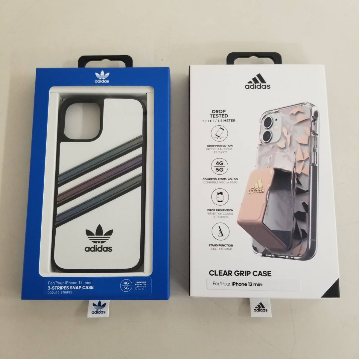 adidas アディダス iPhoneケース スマホケース iPhone 12 mini CLEAR GRIP CASE iPhone 12 mini 3-STRIPES SNAP CASE 2個 まとめ 未使用