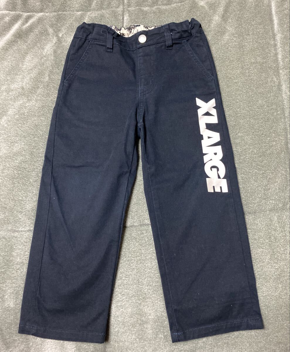 エクストララージ XLARGE 長ズボン キッズ パンツ 100 黒 ボトムス