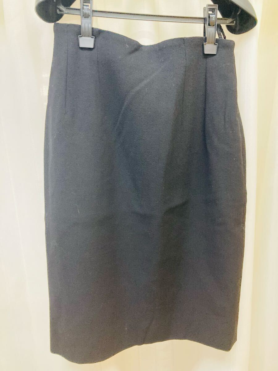 【9E230】CELINE セリーヌ スカート ブラック オフィス タイトスカート 事務服 40サイズ 40 会社制服 受付