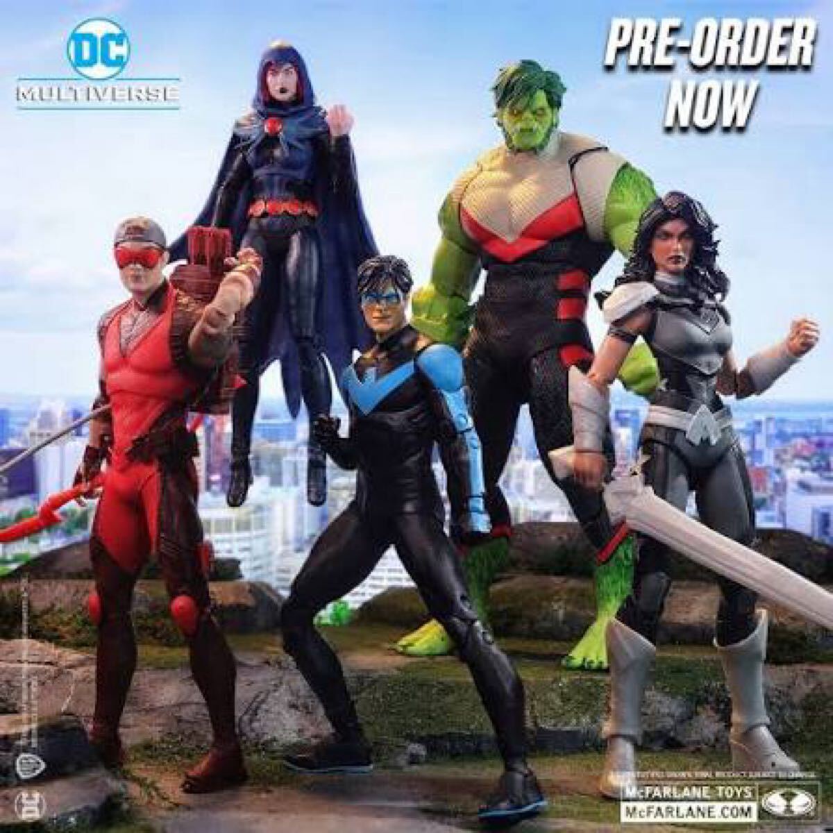 DCマルチバース タイタンズ ビーストボーイビルド４体セット ナイトウイング ドナトロイ アーセナル レイブン マクファーレントイズ