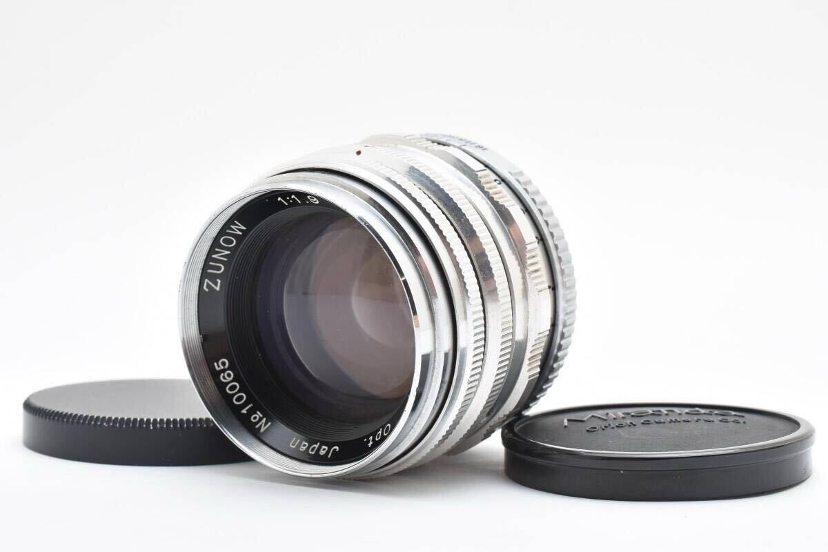 【希少なズノー 純正キャップ付属】ZUNOW 5cm 50mm F1.9 Miranda T用レンズ カメラ 同梱可能 #10436