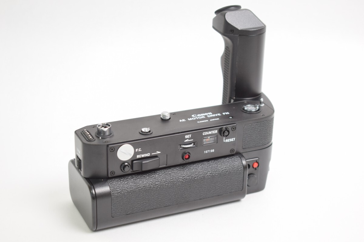 動作品 Canon キャノン AE MOTOR DRIVE FN モータードライブ New F-1 バッテリーパック フィルム カメラ 一眼レフ MF キヤノン RR-707K/714