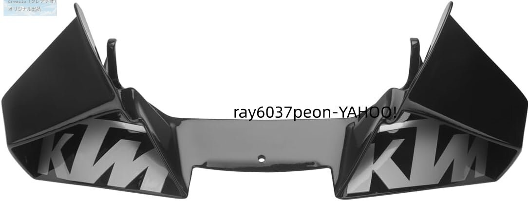 KTM RC390 / RC16 / RC8C ウィングレット 2014～2021年対応 フェアリング固定 空力ウィング ブラック（ステッカー付）