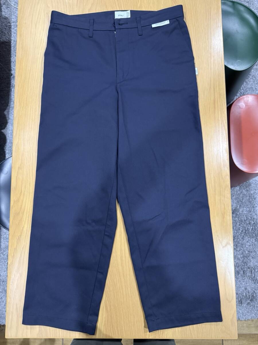 【ほぼ新品】【03】NAVY WTAPS 24AW 242CWDT-PTM05 ワークパンツ チノパン