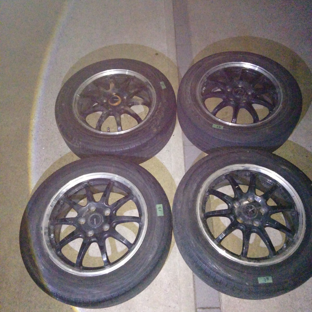 G-SPEED 205/60R16　92H アルミホイール　タイヤ付き　4本セット 5穴 PCD114.3　INSET53 16×6.5J 中古品