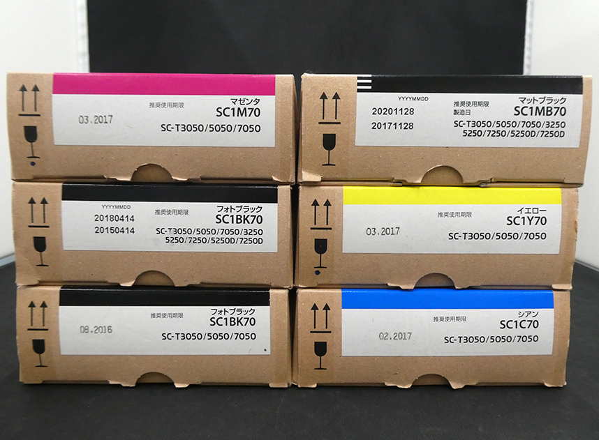 【純正】エプソン インク　SC1BK70×2/SC1MB70/SC1C70/SC1M70/SC1Y70　計6本セット　新品未開封品