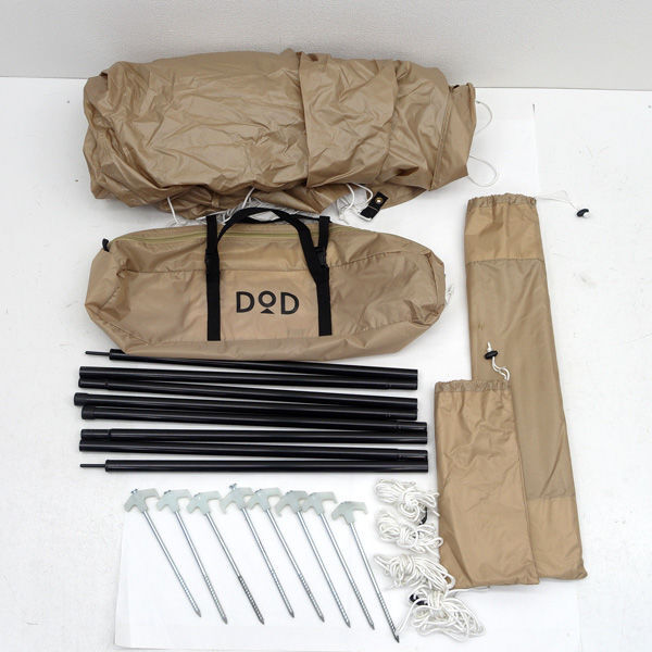 ★ DOD ディーオーディー ITSUKA NO TARP いつかのタープ ヘキサタープ タン 中古品 ※未設営 TT5-631-TN (0220536929)