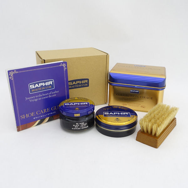 ★ SAPHIR シューケアコレクション シューケアセット 缶ケース 未使用品 (0220542174)