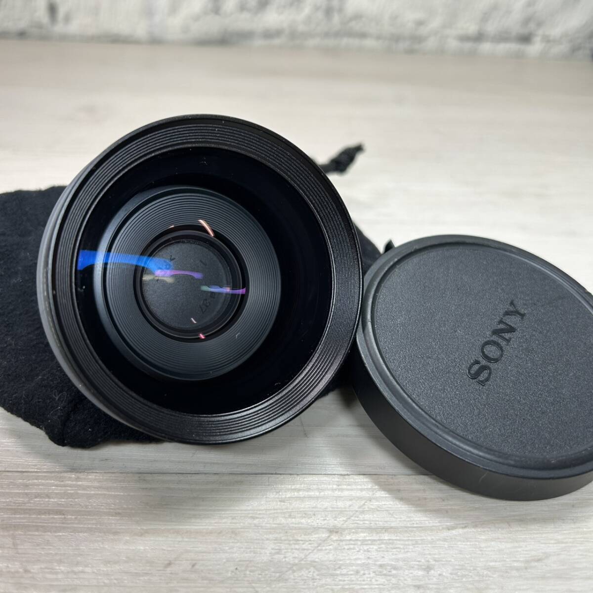 【YH-4413】中古動作未確認 SONY ソニー WIDE CONVERSION LENS x0.7 VCL-HG0737C レンズ カメラレンズ 袋付き