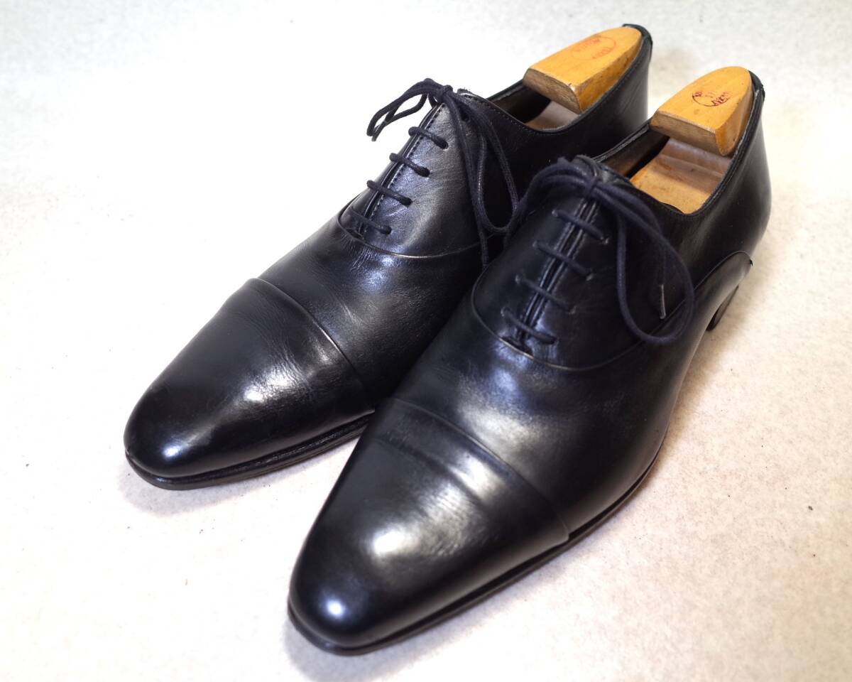 【即決価格落札で送料無料】5585■FATHER & SONS/フランス■イタリア製キャップトゥ/ストレートチップ/ハンドクラフトシューズ/26cm■