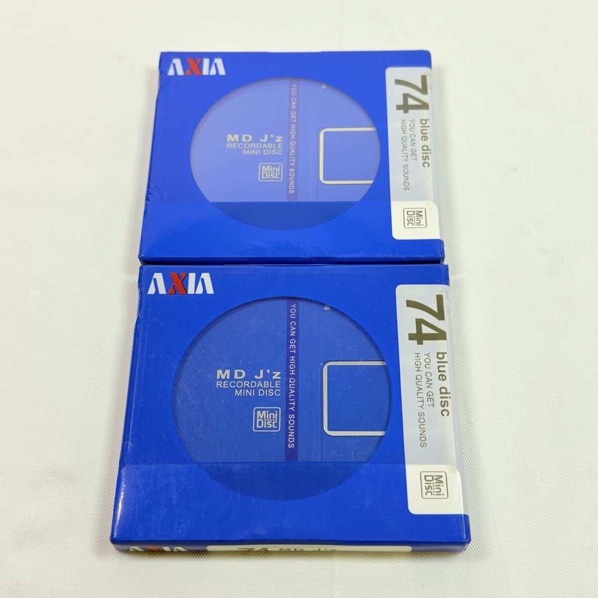 未開封品　AXIA MDディスク 74分　jz 2点　blue disc ミニディスク　記録媒体