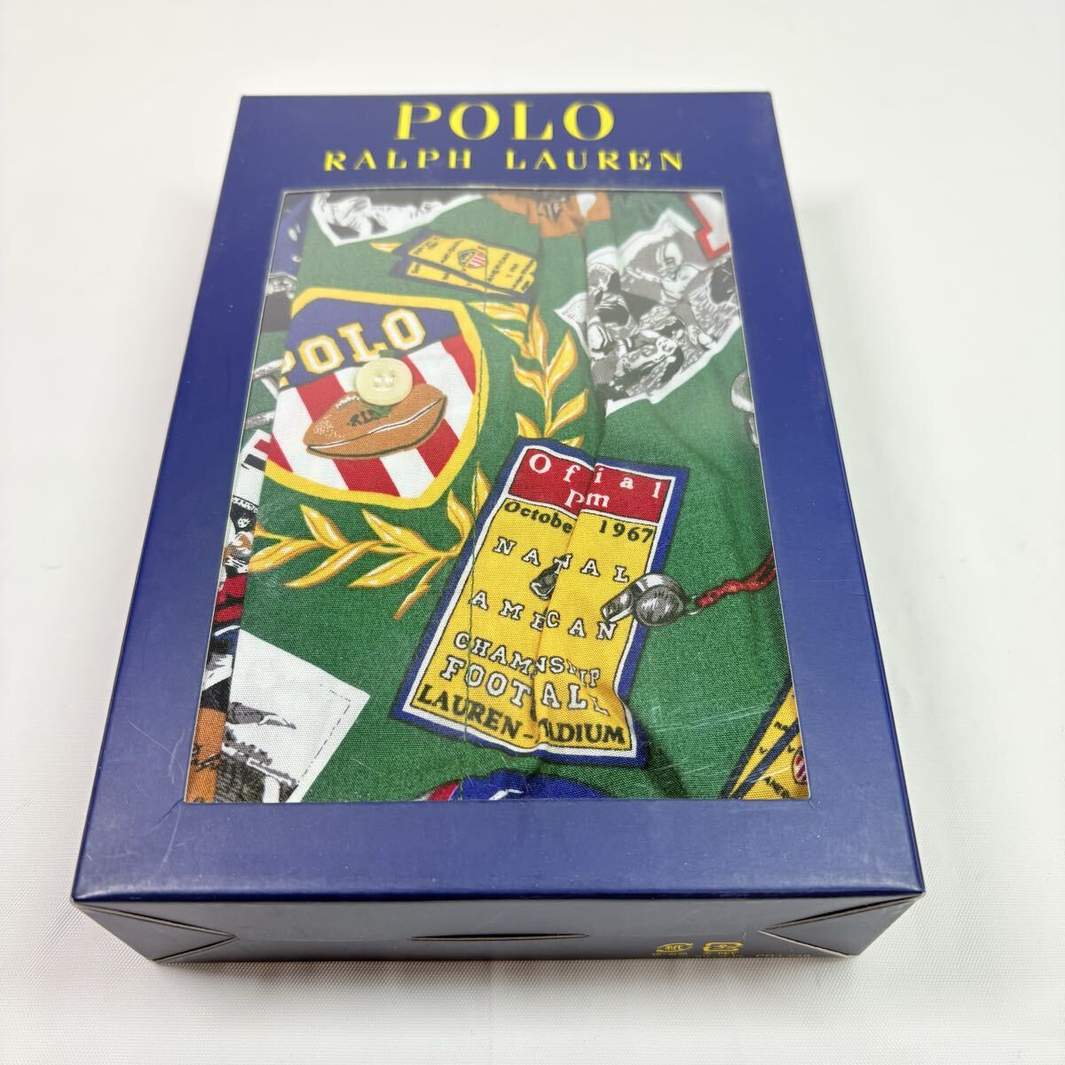 美品未使用品　 POLO RALPH LAUREN ポロラルフローレン　トランクス　メンズ　紳士　希少レア　アメリカンフットボール　ダークグリーン　M