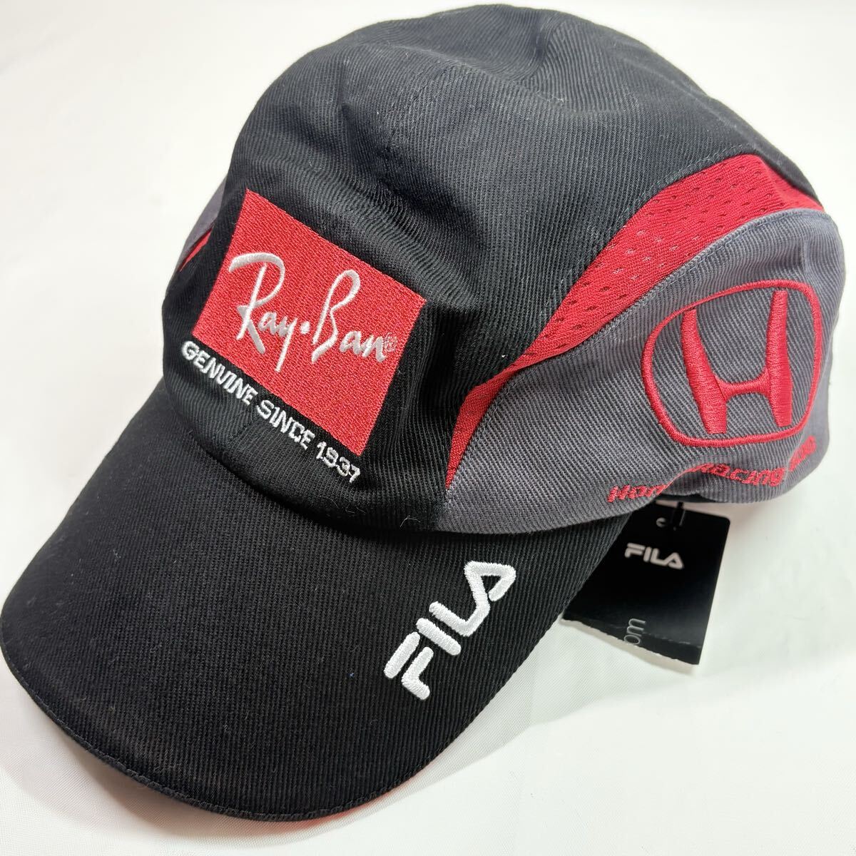新品　未使用タグ付き　Honda × Ray-Ban × FILA 企業ロゴ キャップ　帽子　ホンダ　レイバン　フィラ　レア　希少