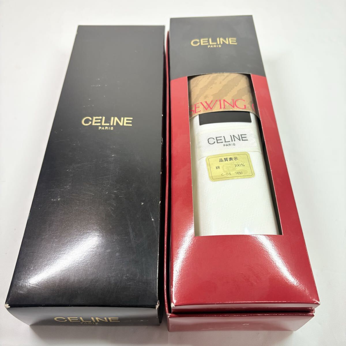 未開封品　 CELINE セリーヌ　シャツ生地　お仕立て券　ホワイト　綿　福岡岩田屋