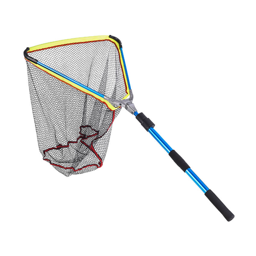 タモ網 3段階伸縮式 三角　玉網 すくい網 釣り用　コンパクト収納 折りたたみ 釣具　魚 大物tecc-tamoa03