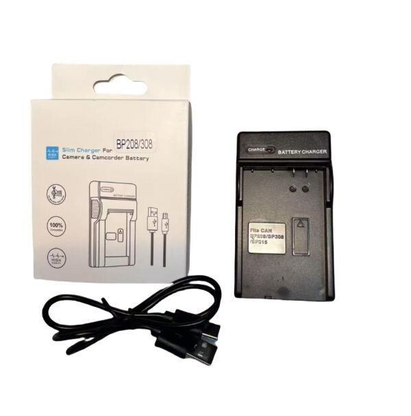 キャノン BP-208 BP-308 / BP-315 iVIS HR10 / iVIS DC200 CG-300 BP-214 BP-218 BP-310 互換 USB 充電器