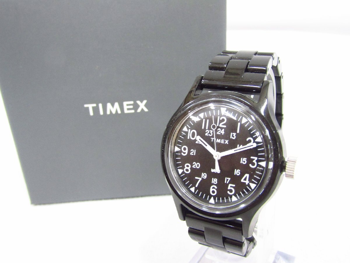 TIMEX TX-TW2V19800 タイメックス オリジナルキャンパー アナログ腕時計 腕周り約15.5cm クォーツ 黒 BOX 取説付き 中古品◆140987
