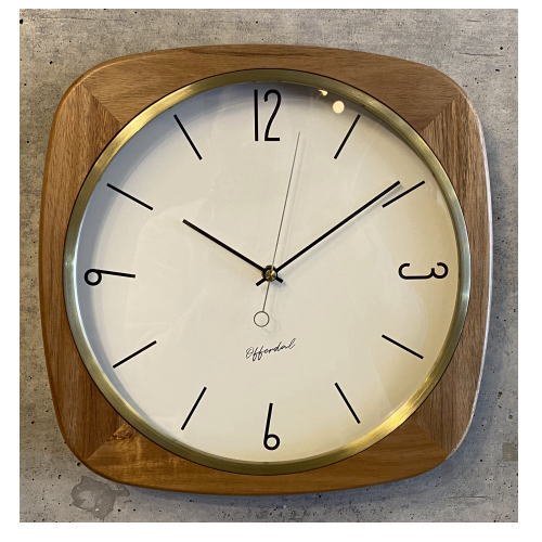 MCM wall clock/square(検 ウッド,ビンテージ,ミッドセンチュリー,イームズ,50's,60's,ジョージネルソン,木製,midcentury,マウリッツ