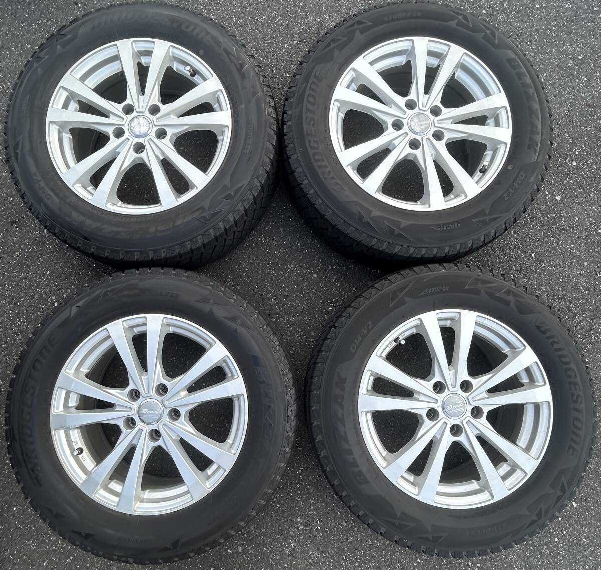 RAV4・ハリアー・エクストレイル・CX-5など　ブリヂストン/ブリザック/DM-V2　スタッドレス　225/65R17　Brade　17インチ×7J　PCD114.3