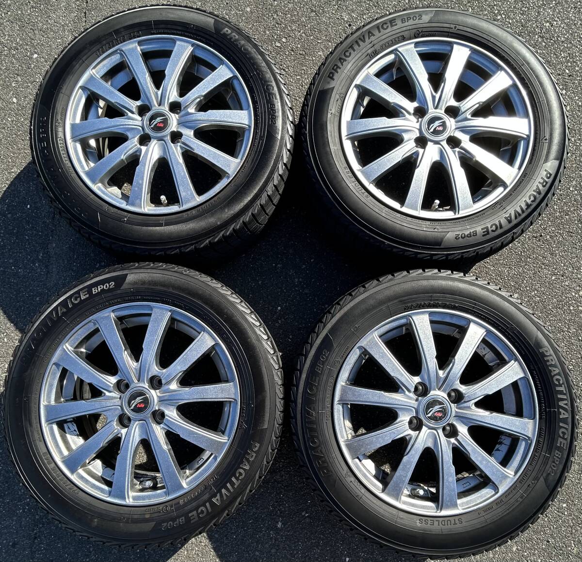 ヴィッツ・アクア・スイフトなど　プラクティバアイスプラス/BP02　スタッドレス　175/65R15　Fang　22年製　15インチ×5.5J　PCD100