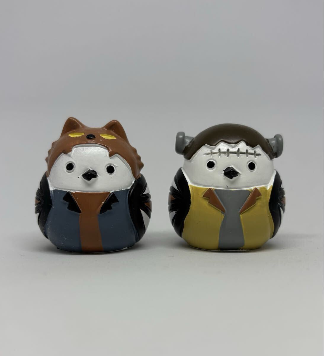 リトルフレンド オオカミ男&フランケンシマエナガ 置物 2体セット フィギュア 人形