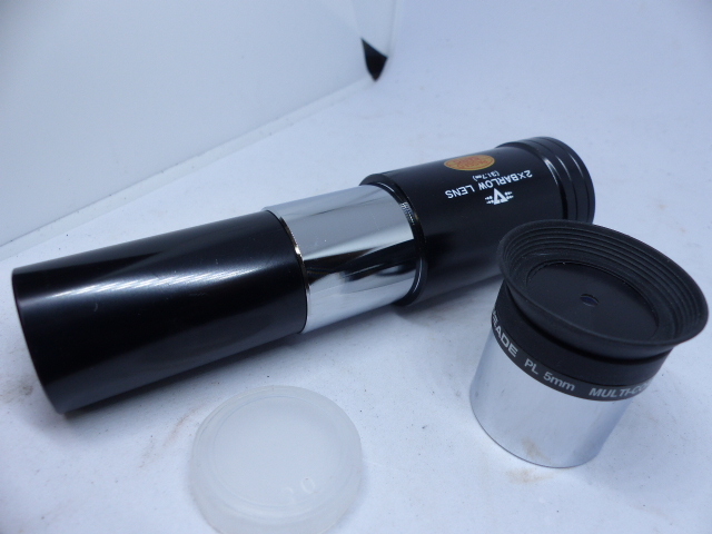 31.7 ビクセン 2倍バローレンズ BARLOW ＋MEADE PL 5㎜ アイピース 美品