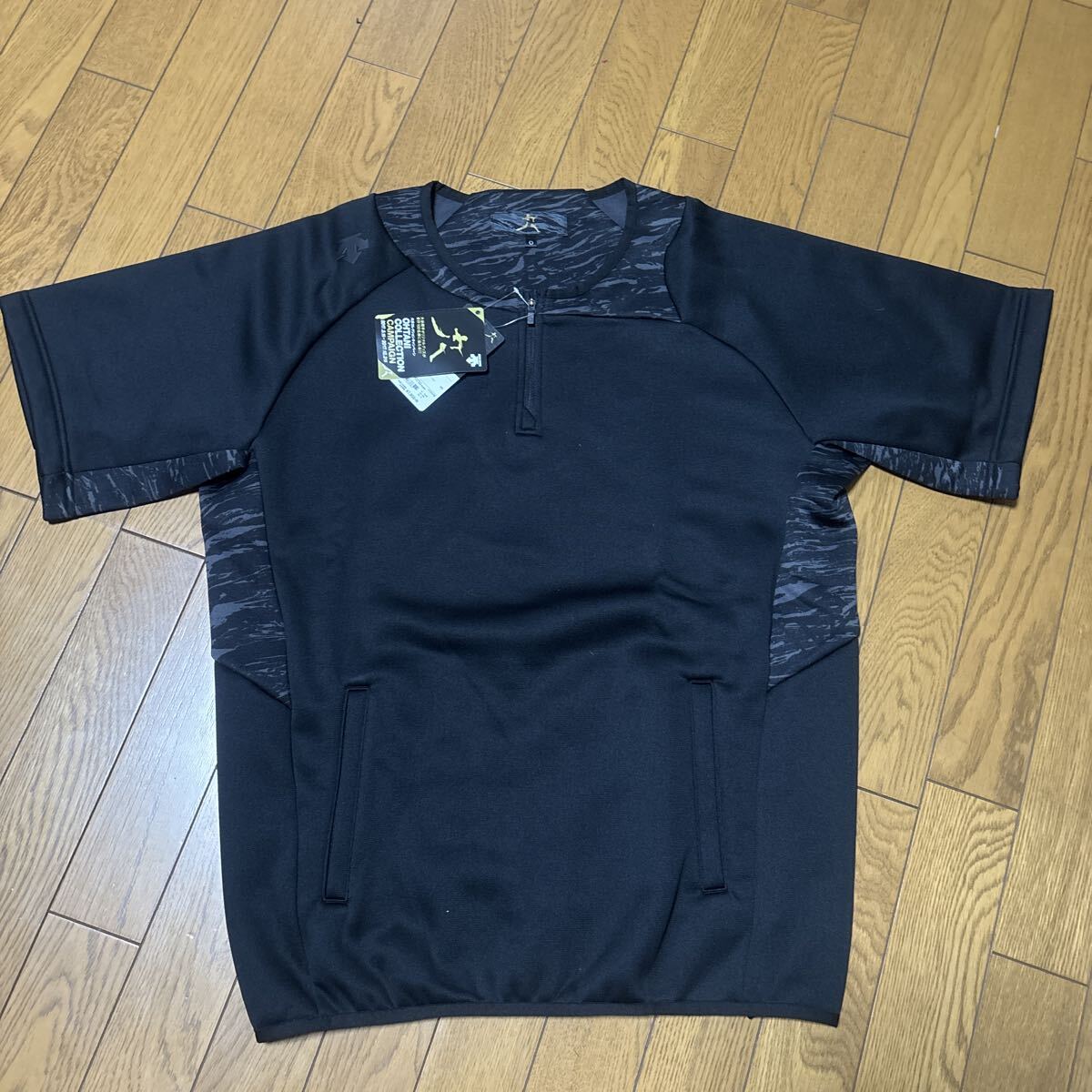 新品★デサント ハーフジップ ブラック 野球