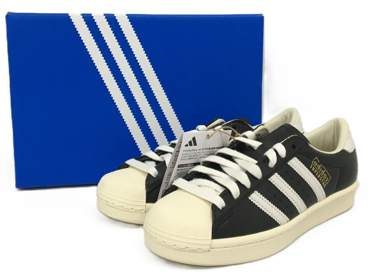 S11-280-150▲【未使用/送料無料】adidas(アディダス) SUPERSTAR VINTAGE JQ3255 スーパースター ヴィンテージ スニーカー ブラック 22.5cm