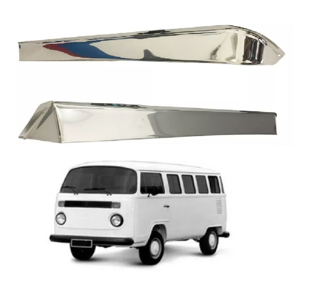 サイドウィンドー ベントシェード 70cm ペア 2個セット スムース テンレス スチール製 クラシック VW バス用 T2 コンビ 1968年式～