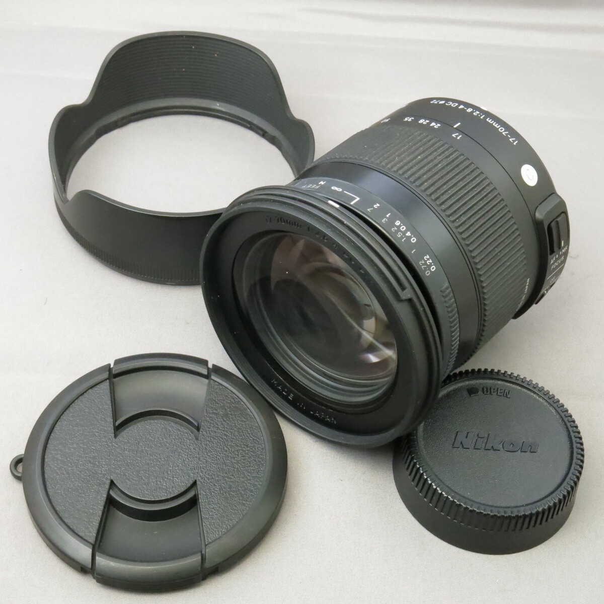 【ジャンクJUNK品】SIGMAシグマ　ニコン用17-70mmF2.8-4DC OS（Ｃ）　NIKONニコンFマウント★NO.9751
